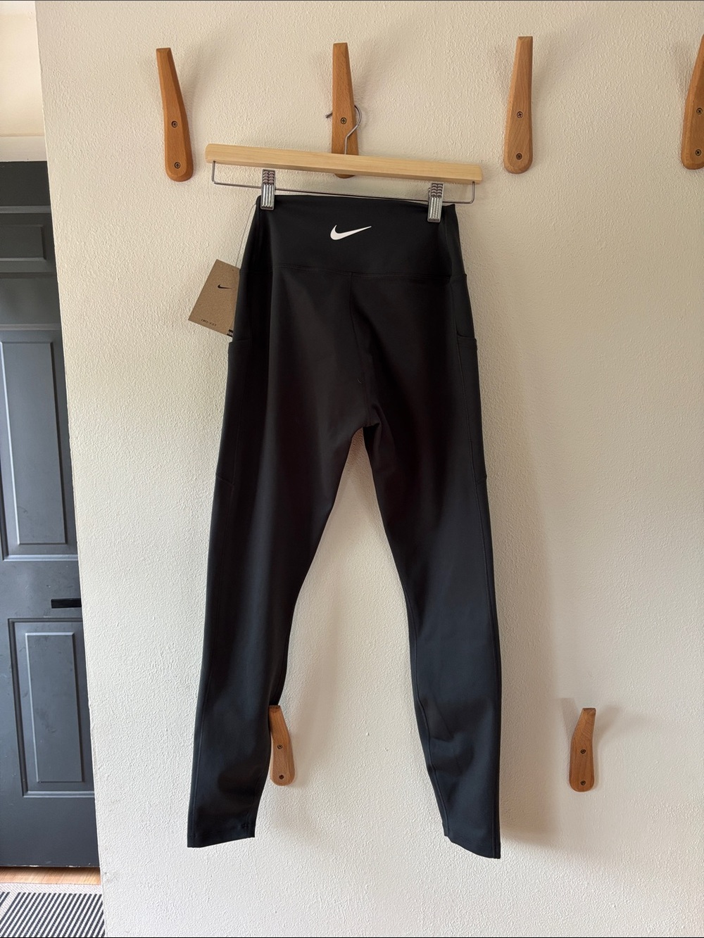 Nike grey Leggings with White Swoosh
